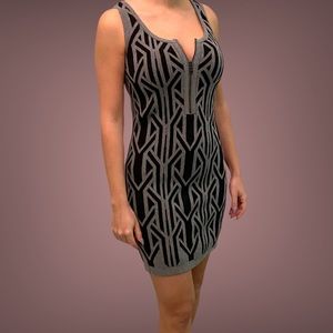 Barely Worn Black and Grey Knit Dress
